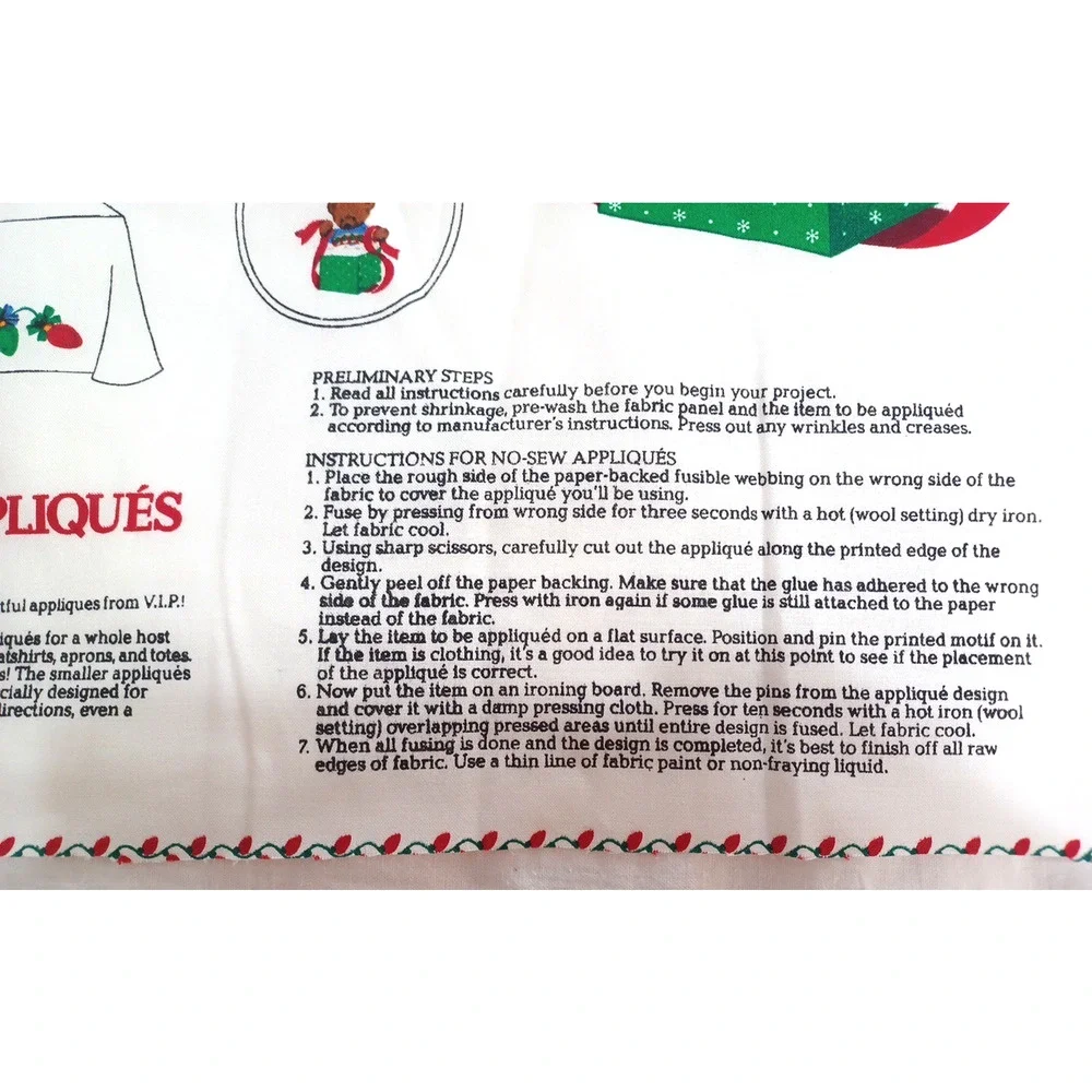 VTG Cranston Christmas Toys Decor Holiday Appliques Panel Cotton Fabric